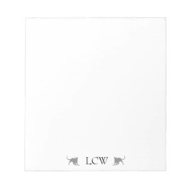 黒猫モノグラム ノートパッド