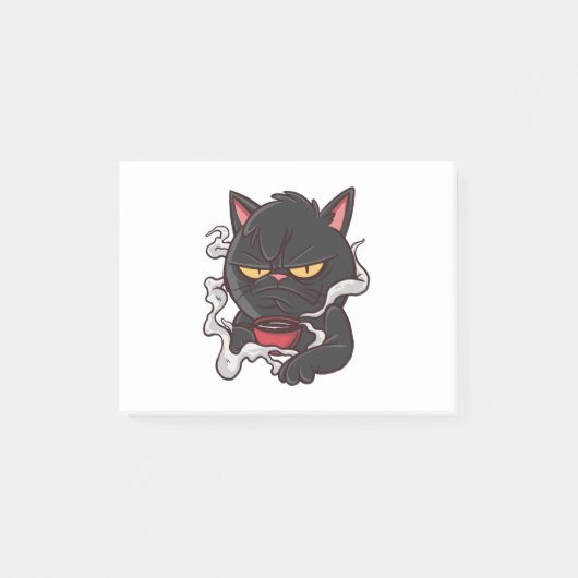 黒猫モーニングコーヒー ポストイット (正面)