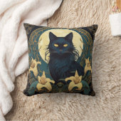 黒猫ユリ クッション (ブランケット)