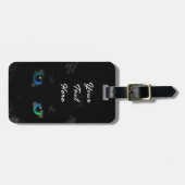 黒猫ラゲッジタグ – カスタム文字名 ラゲッジタグ (正面横)