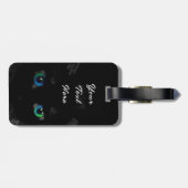 黒猫ラゲッジタグ – カスタム文字名 ラゲッジタグ (裏面横)