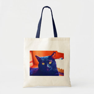 黒猫ラッキーネキャットアート トートバッグ