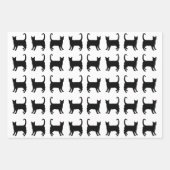 黒猫ラッピング紙シート ラッピングペーパーシート (正面3)