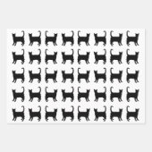 黒猫ラッピング紙シート ラッピングペーパーシート (正面2)