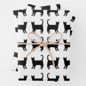 黒猫ラッピング紙シート ラッピングペーパーシート (インサイチュ)