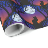 黒猫ラッピング紙猫ハロウィン紙 ラッピングペーパー (ロールコーナー)