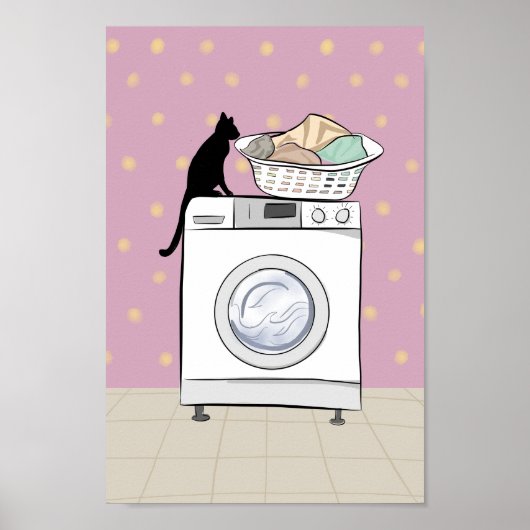黒猫ランドリールーム ウォールアート (正面)