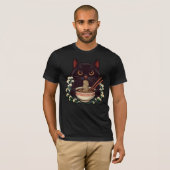 黒猫ラーメンTシャツ Tシャツ (正面フル)