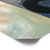 黒猫リフレクション：抽象芸術エレガンス – ポスター (角)