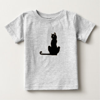 黒猫リンガーTシャツ ベビーTシャツ