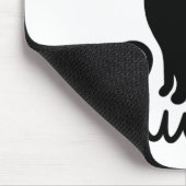 黒猫ルールおもしろい黒猫ママかわいい マウスパッド (コーナー)