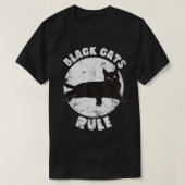 黒猫ルールパパ子猫パパ猫ママママクリスマス Tシャツ (デザイン正面)