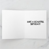 黒猫レインボージャイアント誕生日カード カード (内部)