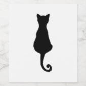 黒猫ワインラベル ワインラベル (シングルラベル)