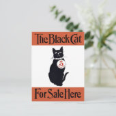 黒猫ヴィンテージのポスター ポストカード (スタンド正面)