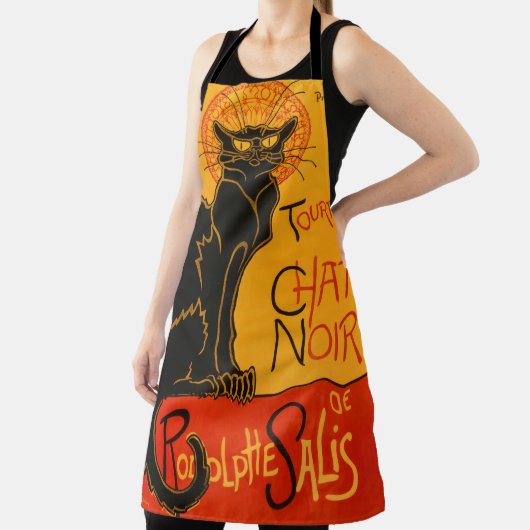 黒猫ヴィンテージハロウィーンスタインレンポスター エプロン (インサイチュ)
