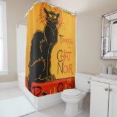 黒猫ヴィンテージハロウィーンスタインレンポスター シャワーカーテン (インサイチュ)