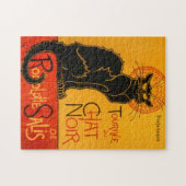 黒猫ヴィンテージハロウィーンスタインレンポスター ジグソーパズル (横)