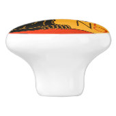 黒猫ヴィンテージハロウィーンスタインレンポスター セラミックノブ (側面)