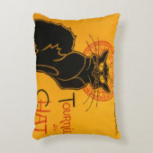 黒猫ヴィンテージハロウィーンスティインレンポスター アクセントクッション (正面(垂直))