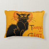 黒猫ヴィンテージハロウィーンスティインレンポスター アクセントクッション (裏面)