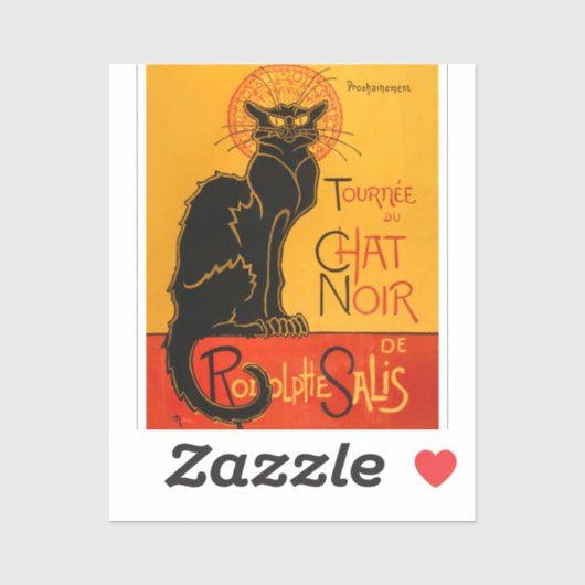 黒猫ヴィンテージハロウィーンスティインレンポスター シール (シート)