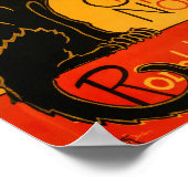 黒猫ヴィンテージハロウィーンスティインレンポスター ポスター (角)