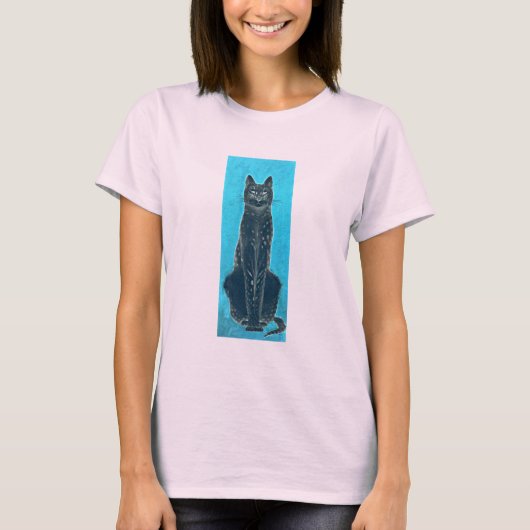 黒猫ヴィンテージ Tシャツ (正面)