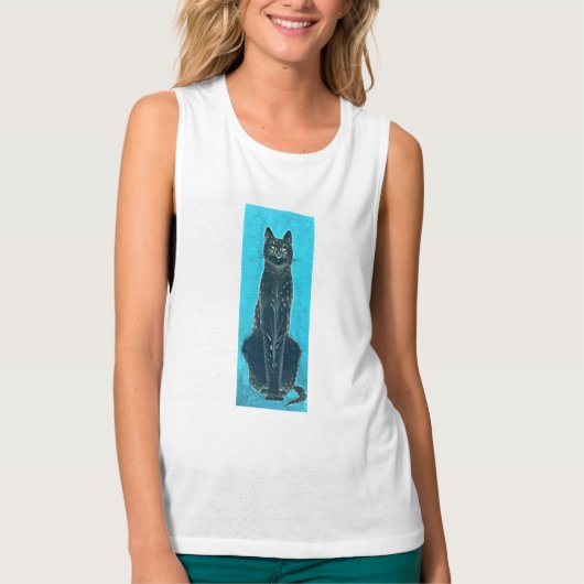 黒猫ヴィンテージ Tシャツ (正面)