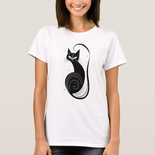 黒猫ヴィンテージTシャツ Tシャツ (正面)