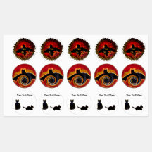 黒猫不気味こうもりハロウィンパーソナライズされた