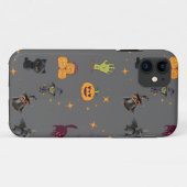 黒猫不気味とカボチャのハロウィーンパターン Case-Mate iPhoneケース (裏面(横))