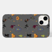 黒猫不気味とカボチャのハロウィーンパターン Case-Mate iPhoneケース (裏面 (横))