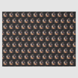 黒猫不気味とジャック・オ・ランタン・オレンジ 薄葉紙