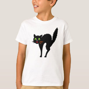 黒猫不気味少年ハロウィーントリックまたはトリート Tシャツ