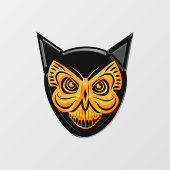 黒猫不気味蝶スカル窓が引っ掛かる ウィンドウサイン (シート)