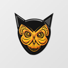 黒猫不気味蝶スカル窓が引っ掛かる ウィンドウサイン