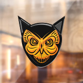 黒猫不気味蝶スカル窓が引っ掛かる ウィンドウサイン (シート2)