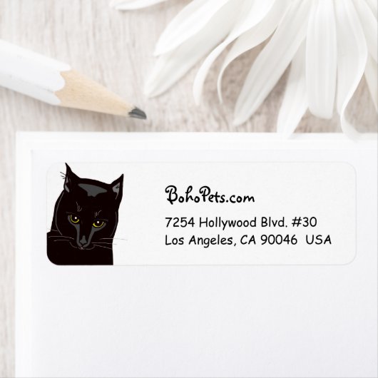 黒猫住所 シール (インサイチュ)