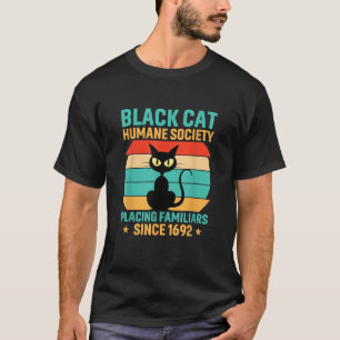 黒猫動物愛護社会猫レトロ子猫Pet T Sh Tシャツ