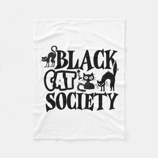 黒猫協会 フリースブランケット (正面)