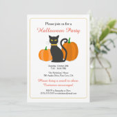 黒猫及びカボチャハローウィンパーティ 招待状 (スタンド正面)