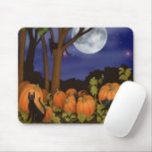 黒猫及びカボチャマウスパッド マウスパッド (マウス)