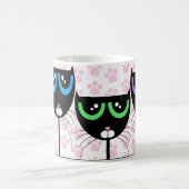 黒猫及び足-マグ コーヒーマグカップ (中央)