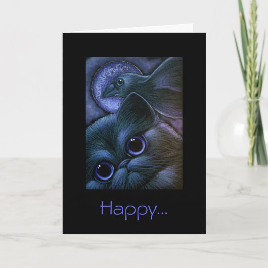 黒猫及びRAVEN/CROWハロウィンカード カード (正面)