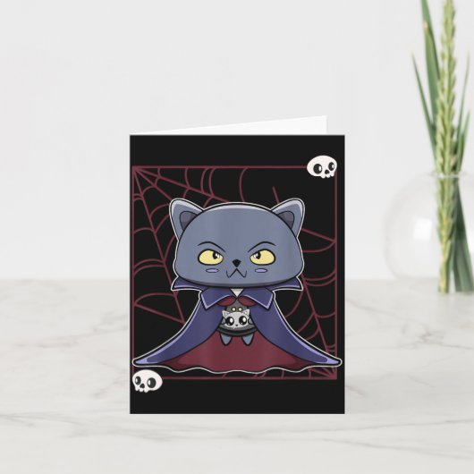 黒猫吸血鬼ドラキュラとモンスターのアイテム用 カード (正面)