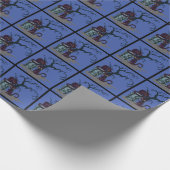 黒猫墓石ツリーハロウィーン ラッピングペーパー (角)