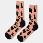 黒猫好きのためのキュートな靴下ギフト ソックス (左)