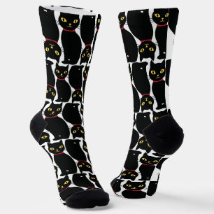 黒猫好きのためのキュートな黒猫ソックスギフト ソックス
