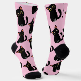 黒猫好きへのギフトに最適な可愛い黒猫ソックス ソックス